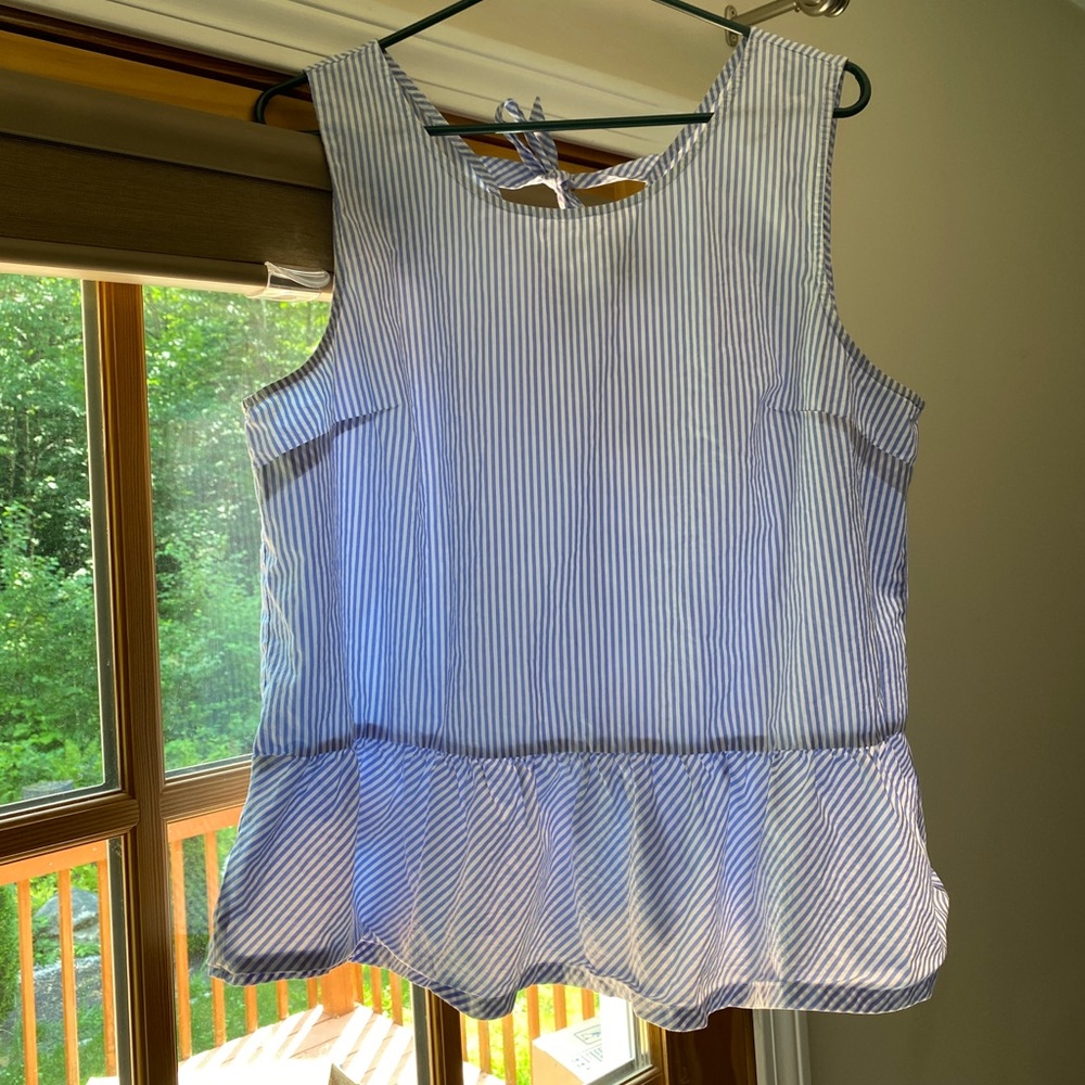 Tie back peplum style tank